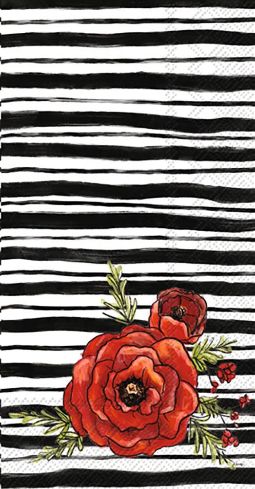 GUEST/PEONIES & STRIPES black