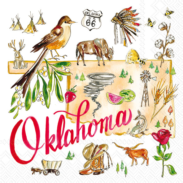 Oklahoma State Collection Cocktail Napkin