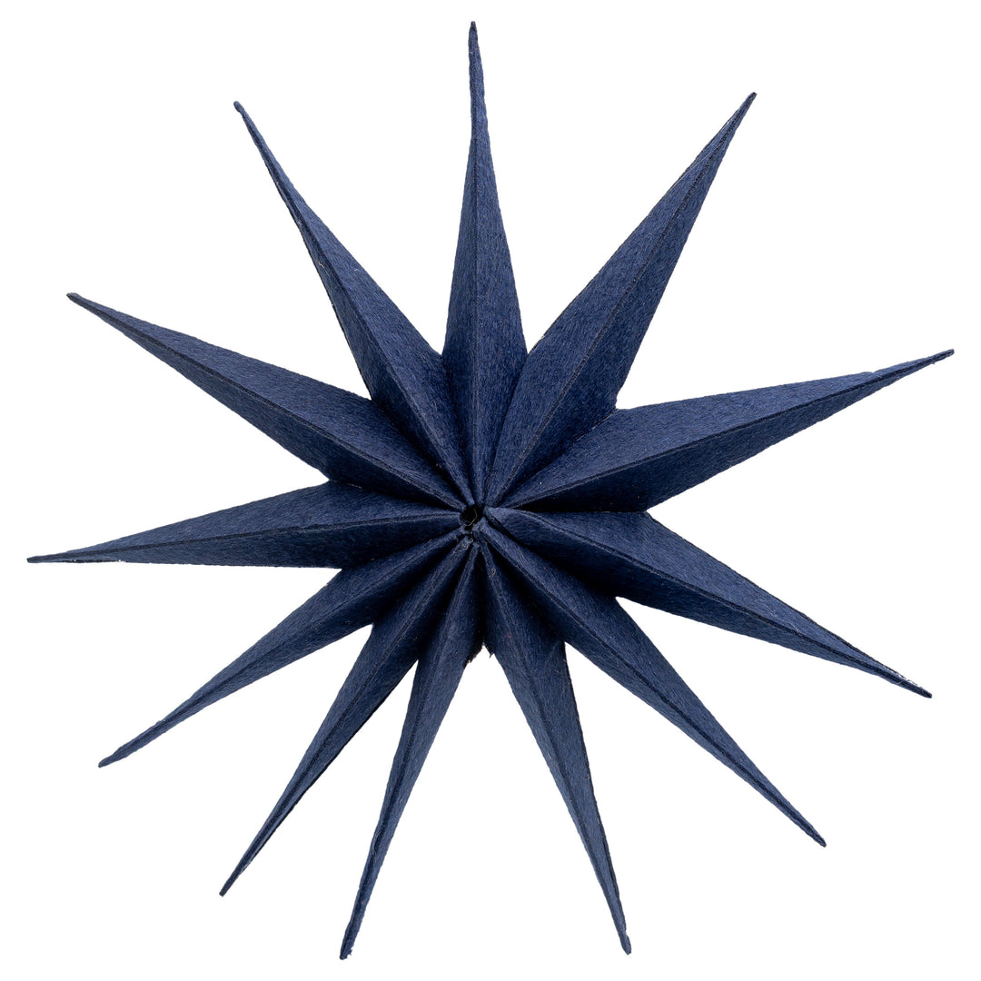 Felted Snowflake Ornament Navy