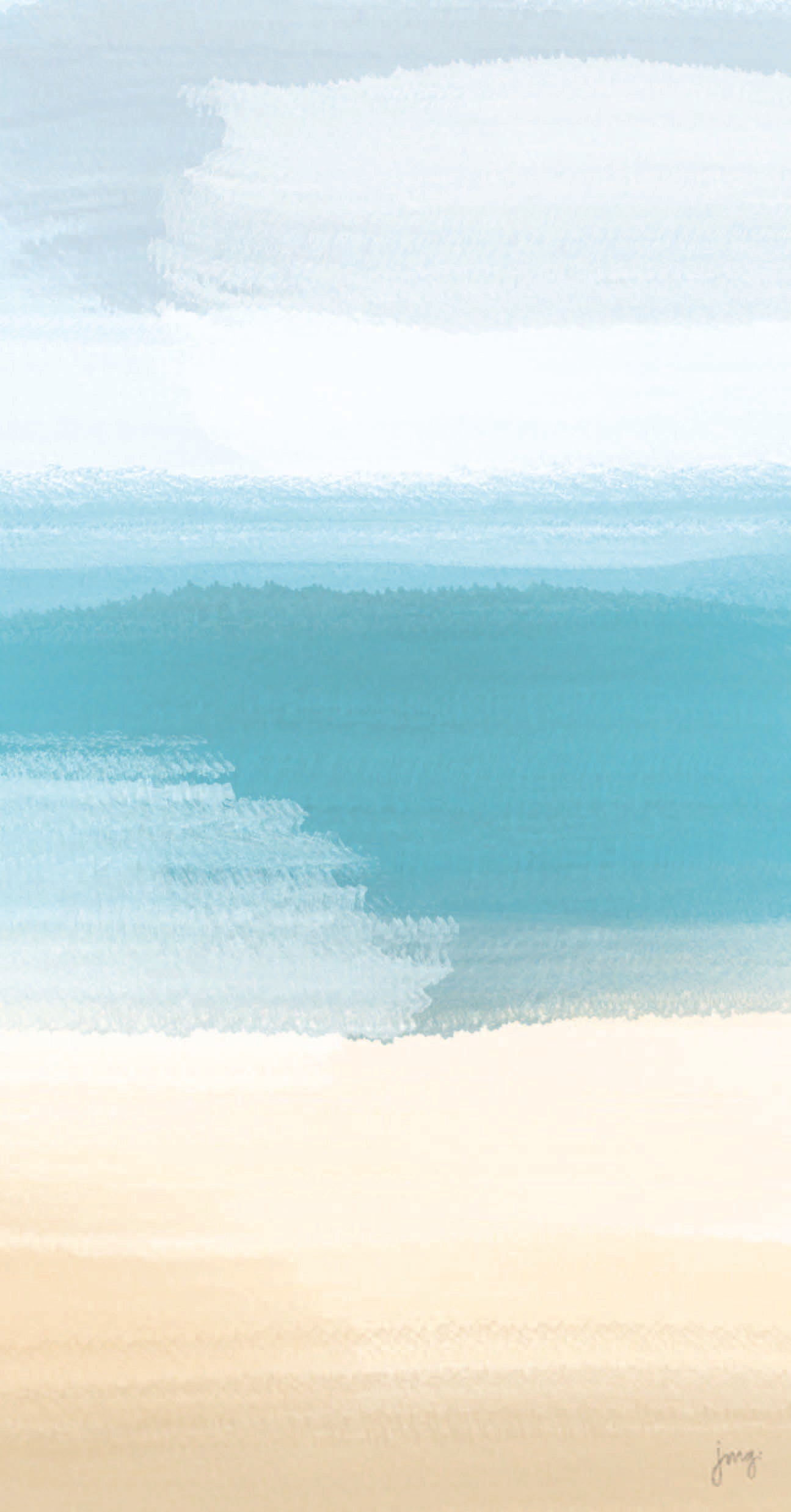 Beach Strokes Guest Towel