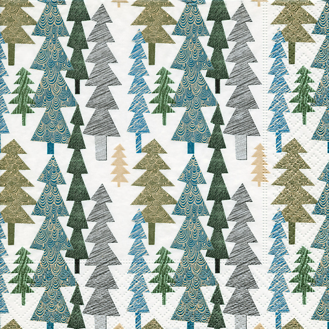 Structured Trees Cocktail Napkin