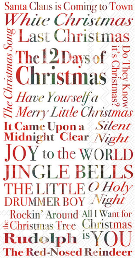 Christmas Songs Guest Towel