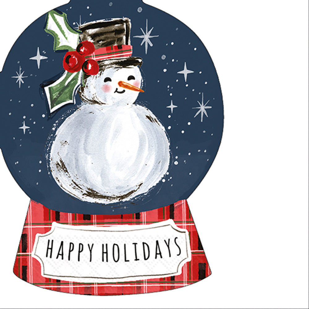 Snowman Snowglobe Shaped Lunch Napkin