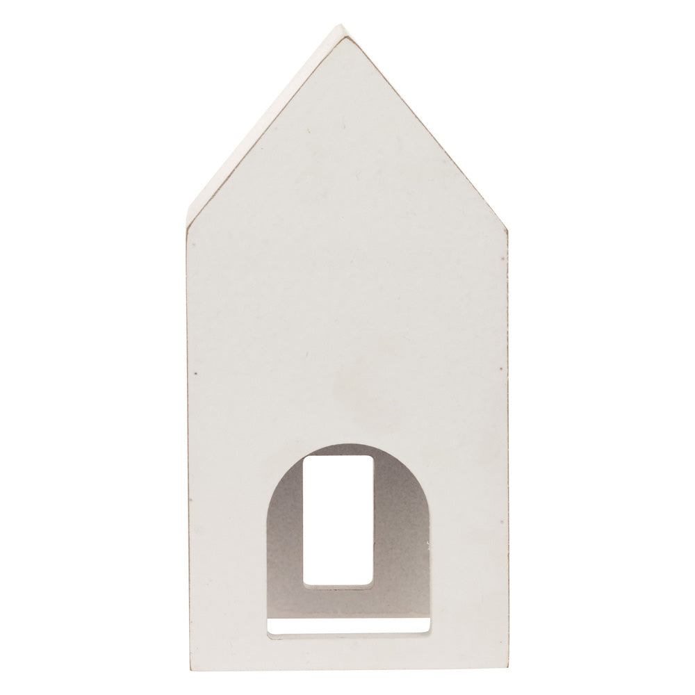 Winter White Tealight Houses (Set of 3)