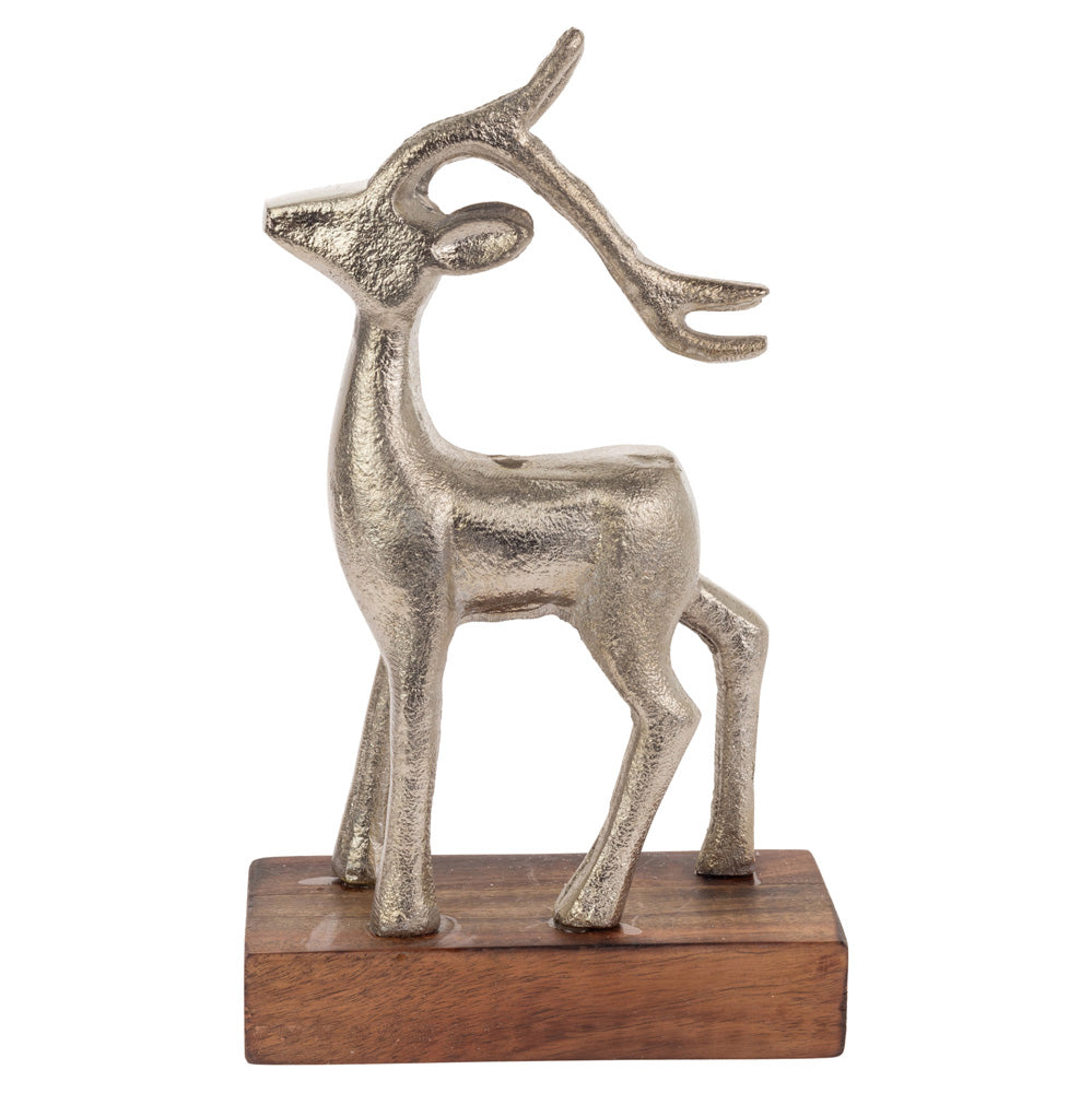 SILVER STATUE REINDEER