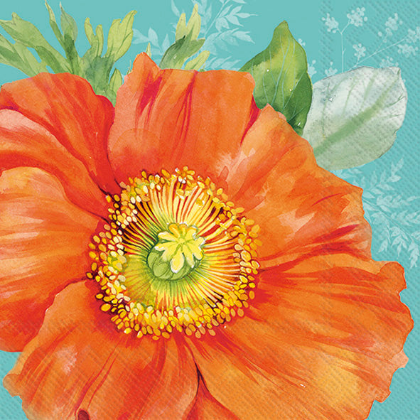 Joni Cocktail Napkin Turquoise