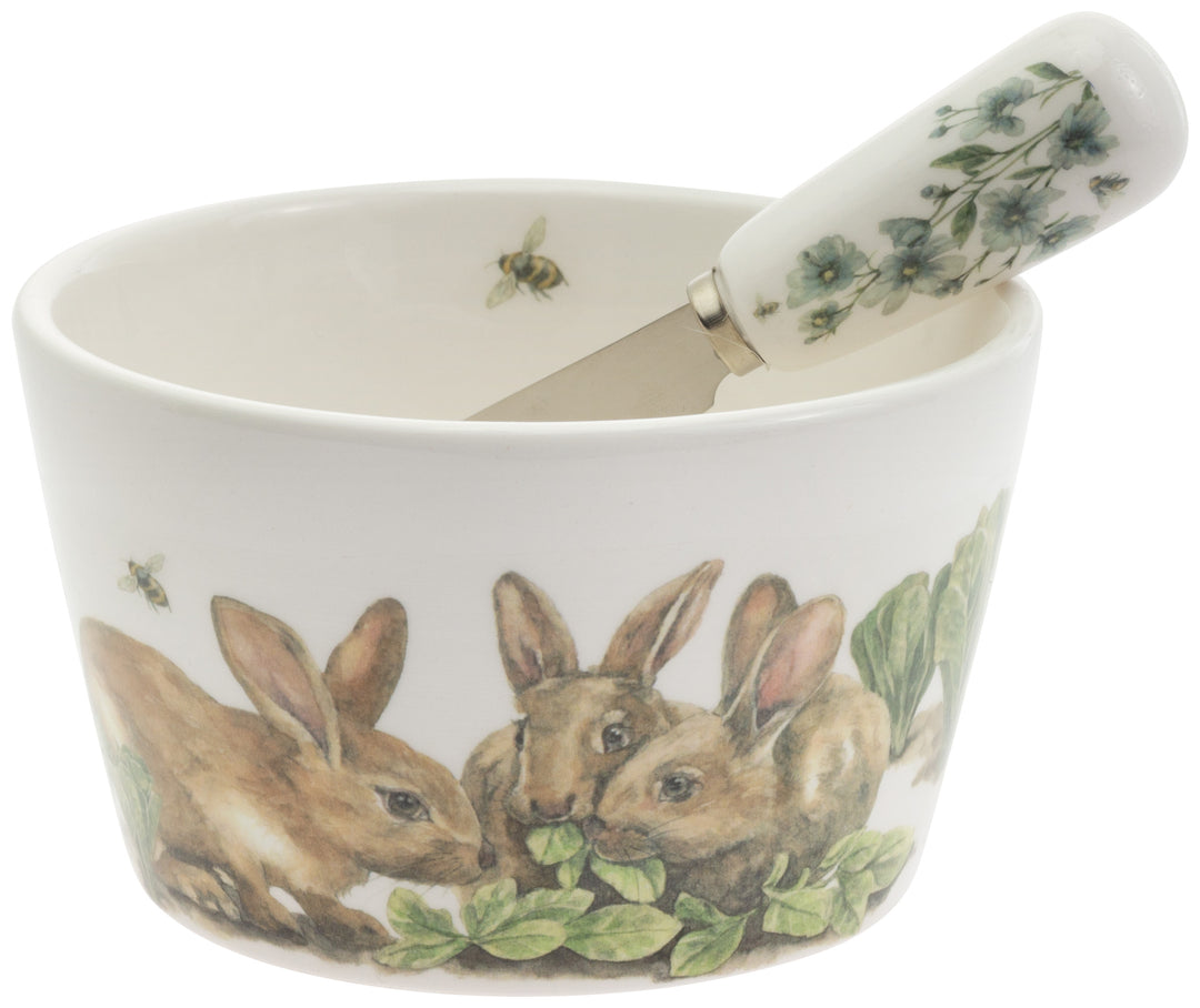 Garden Rabbits Bowl and Spreader