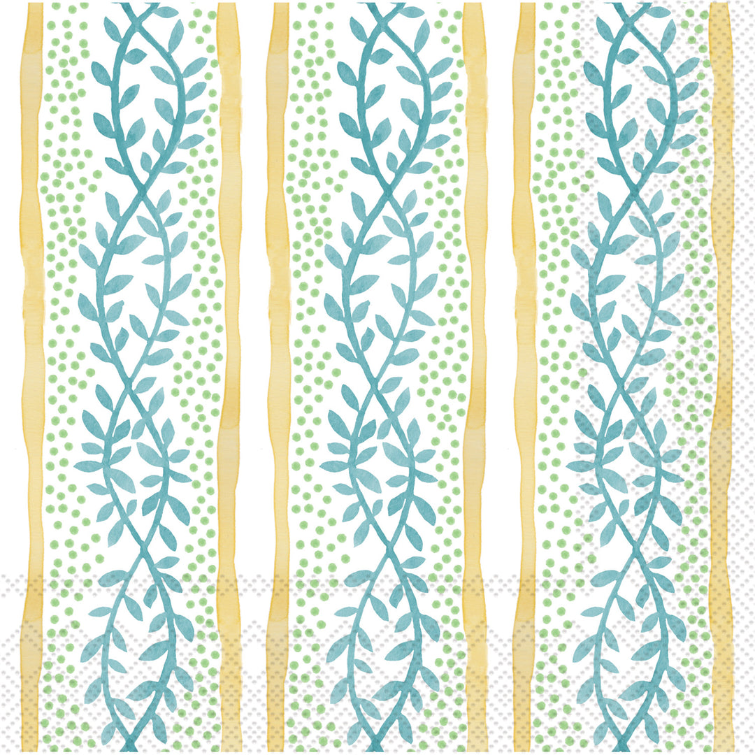 Azure &amp; Ivy Stripe Cocktail Napkin