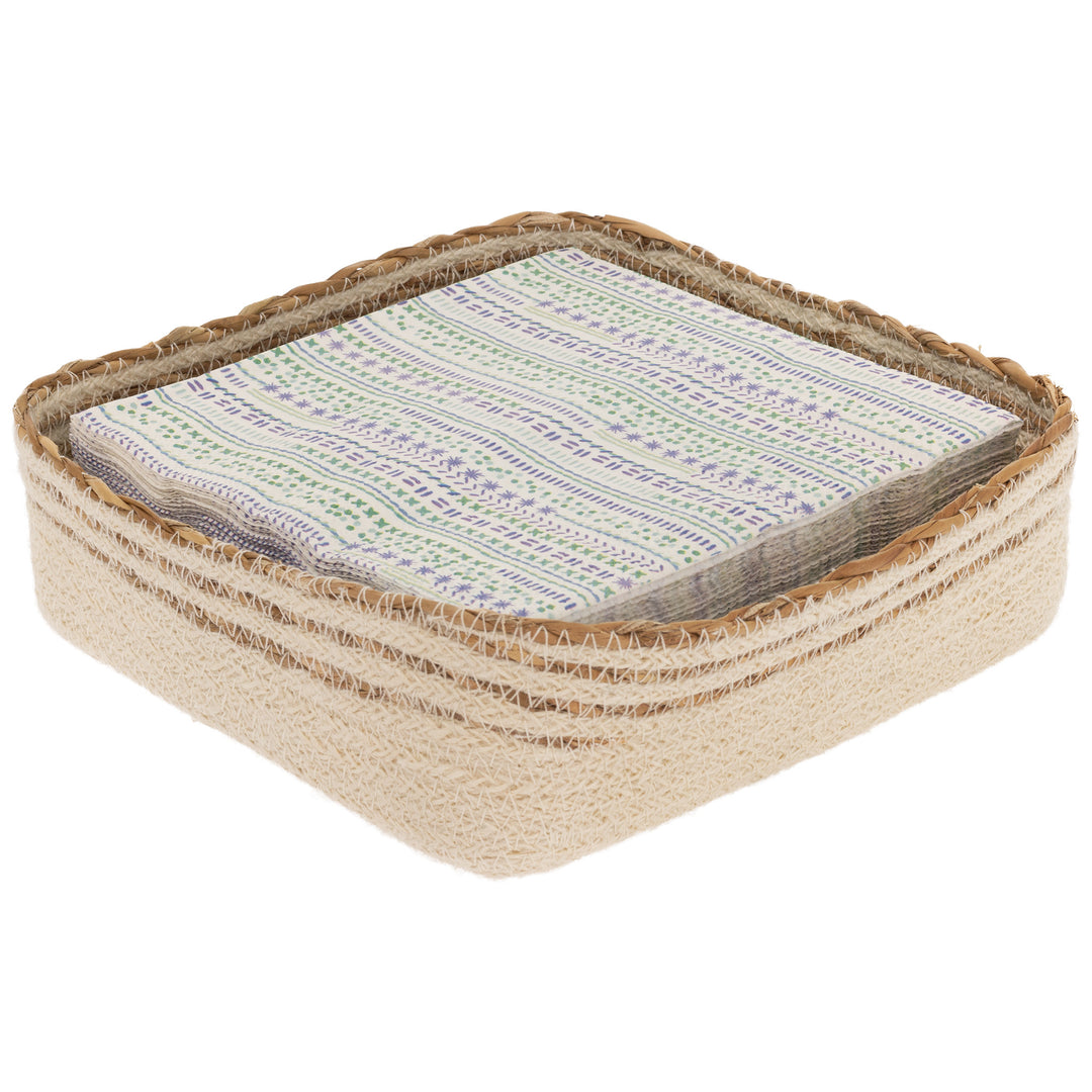 Cream Seagrass/Jute Caddy Lunch