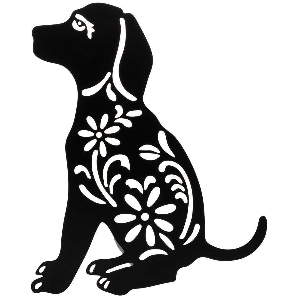 Floral Dog Yard Stake