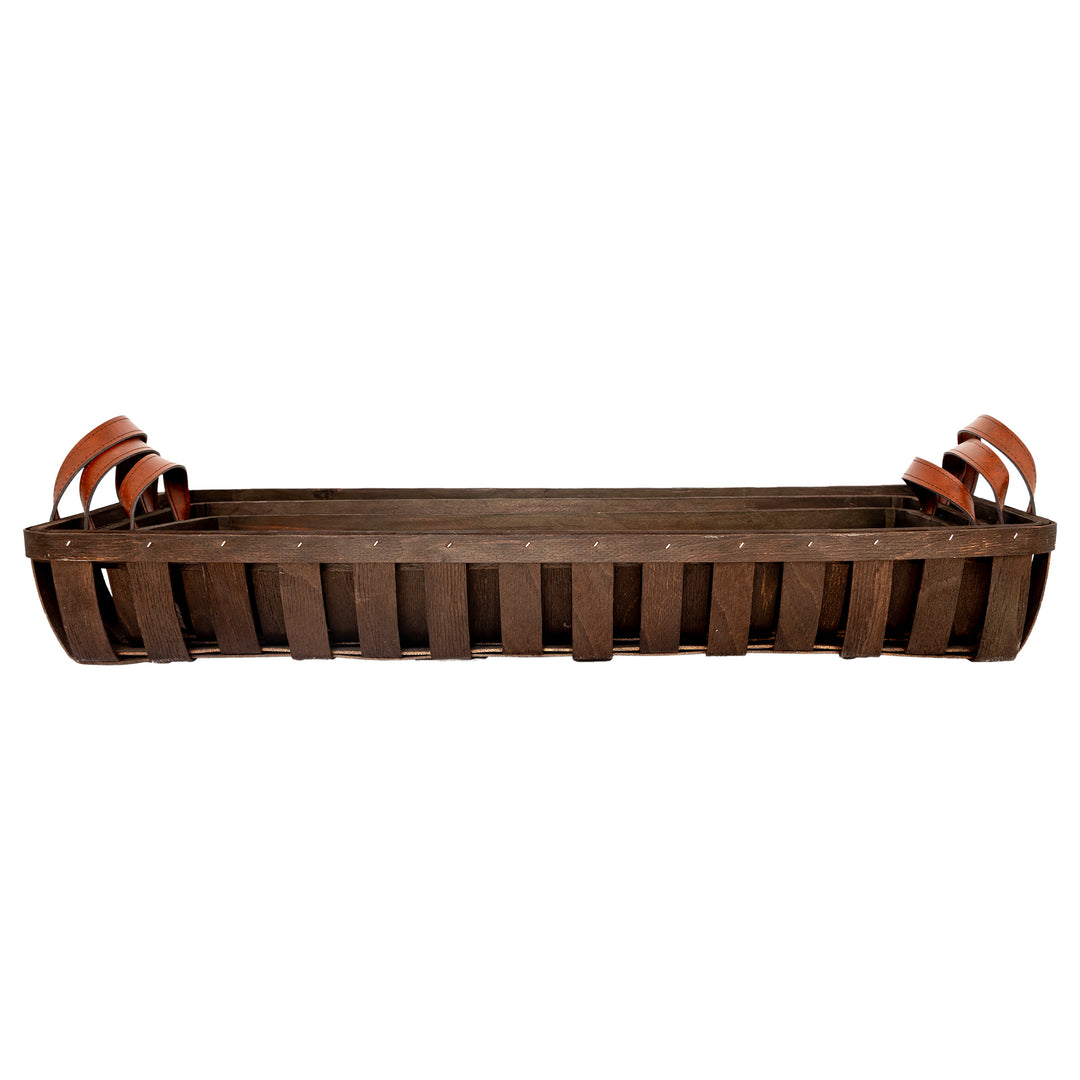 Brown Basketweave Trough s/3