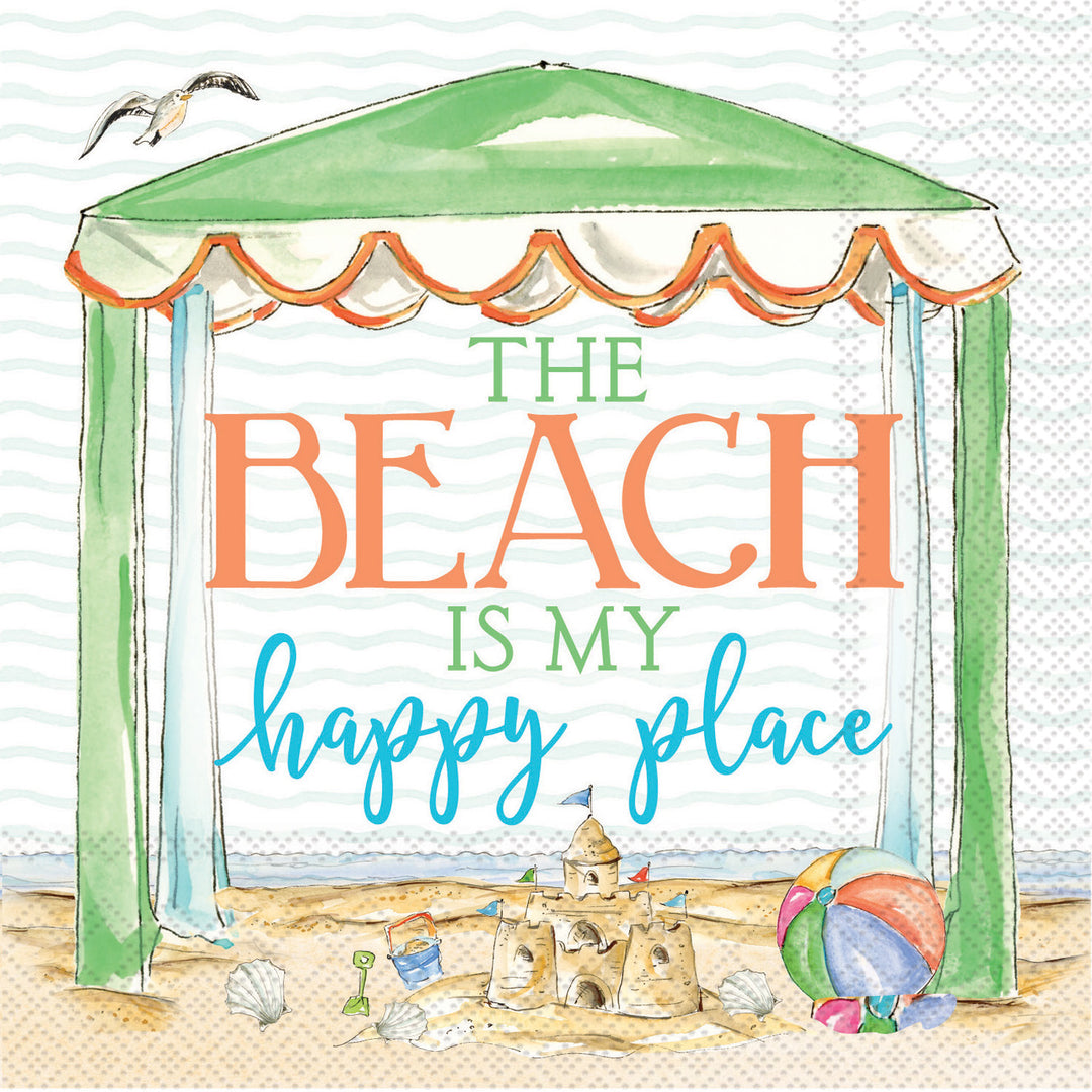 Happy Beach Cocktail Napkin