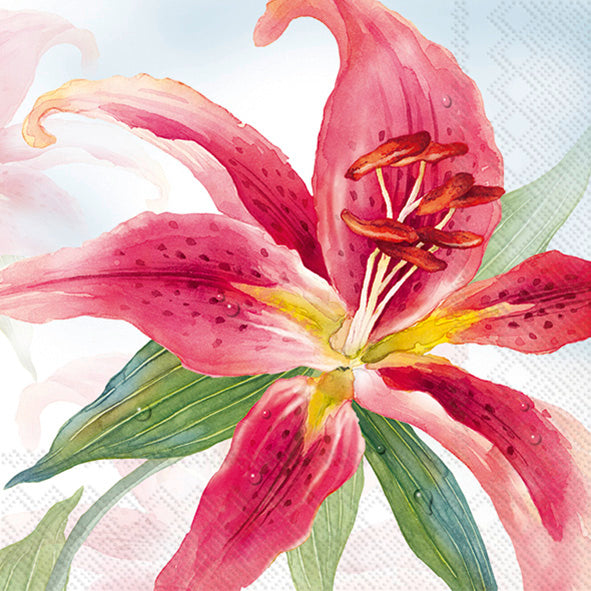Exotic Lily Cocktail Napkin