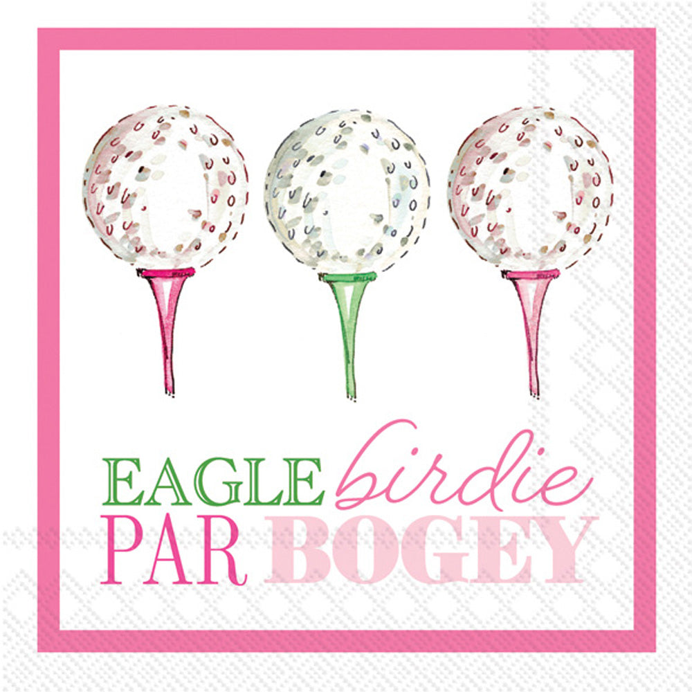 Eagle Birdie Par Cocktail Napkin pink