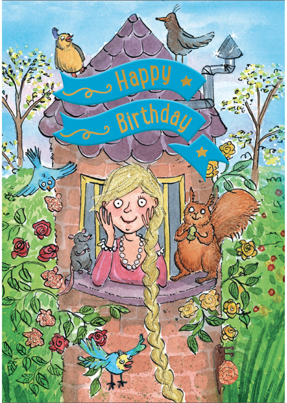 Rapunzel Birthday Card Inside: Happy Birthday