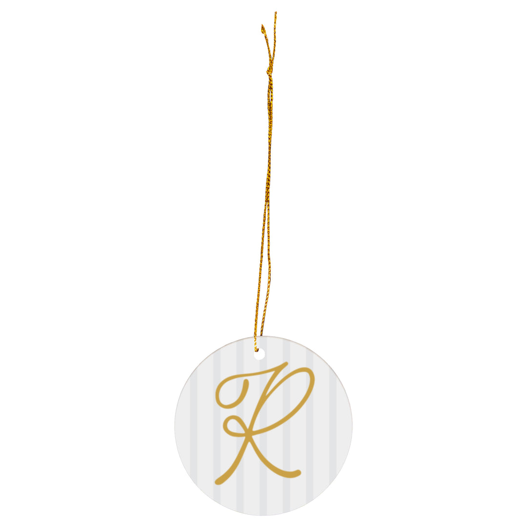 Chic Monogram R Ornament
