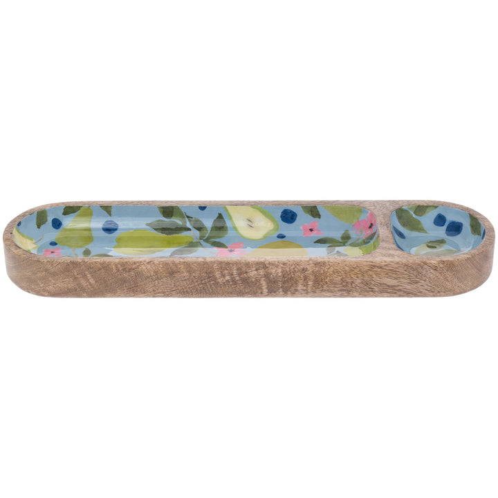 Anjou Pear Wood Sectioned Tray