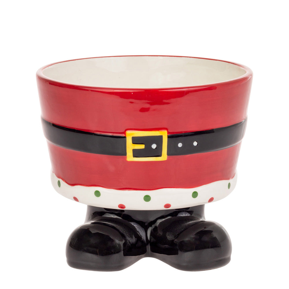 SANTA BELT SMALL FOOTED BOWL