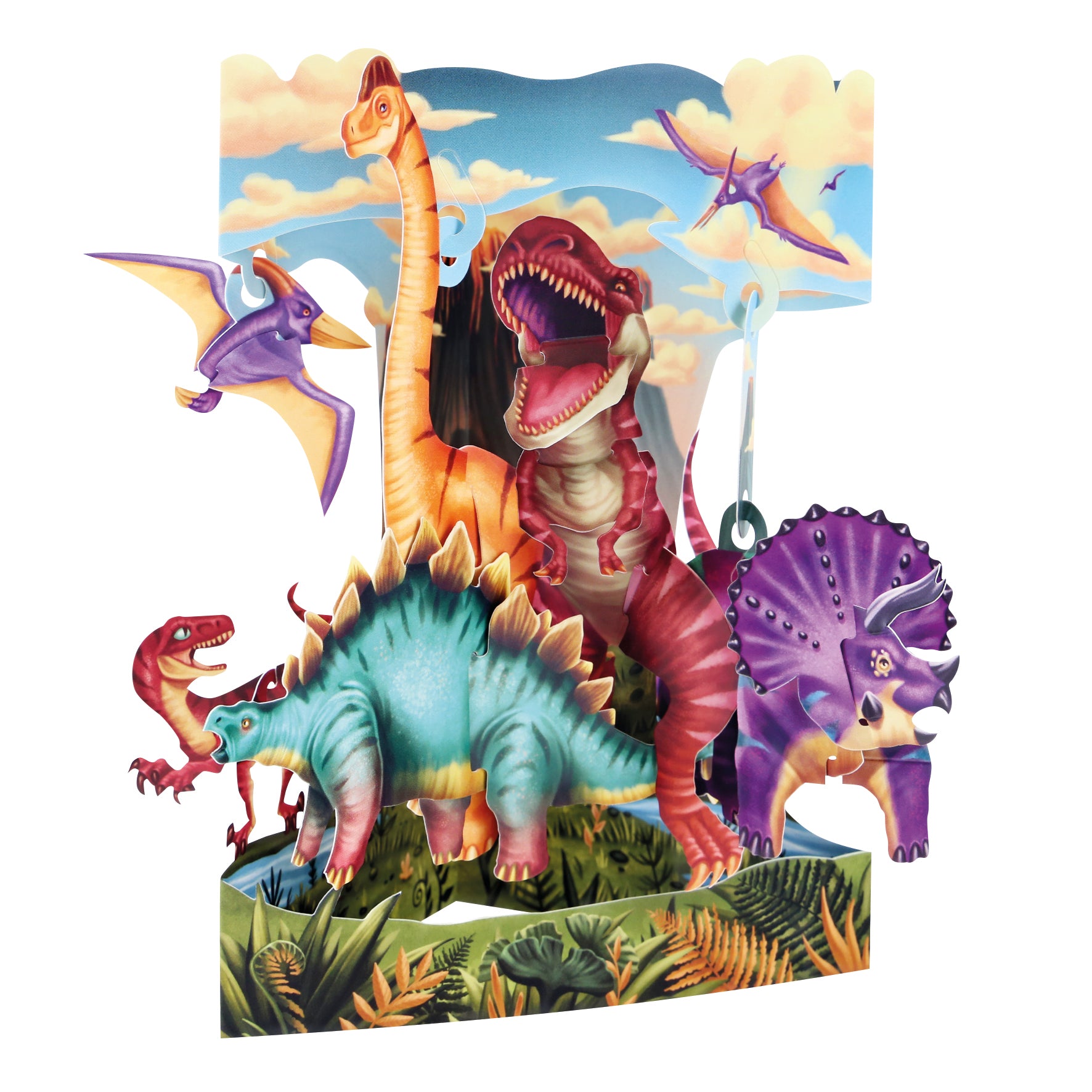 Land Of The Dinosaurs Swing Card