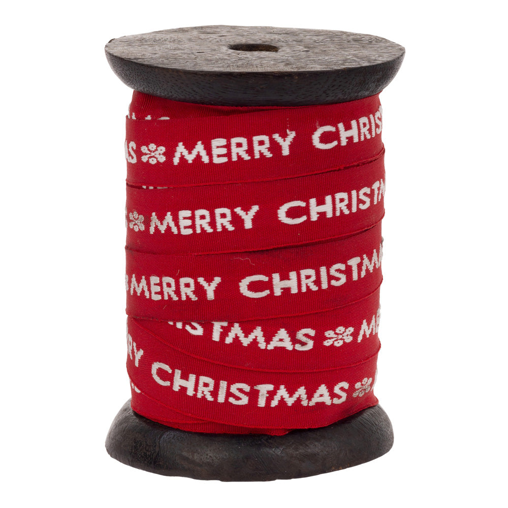 MERRY CHRISTMAS RIBBON SPOOL