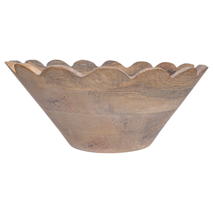 Whitewash Scallop Edge Bowls (Set of 2)