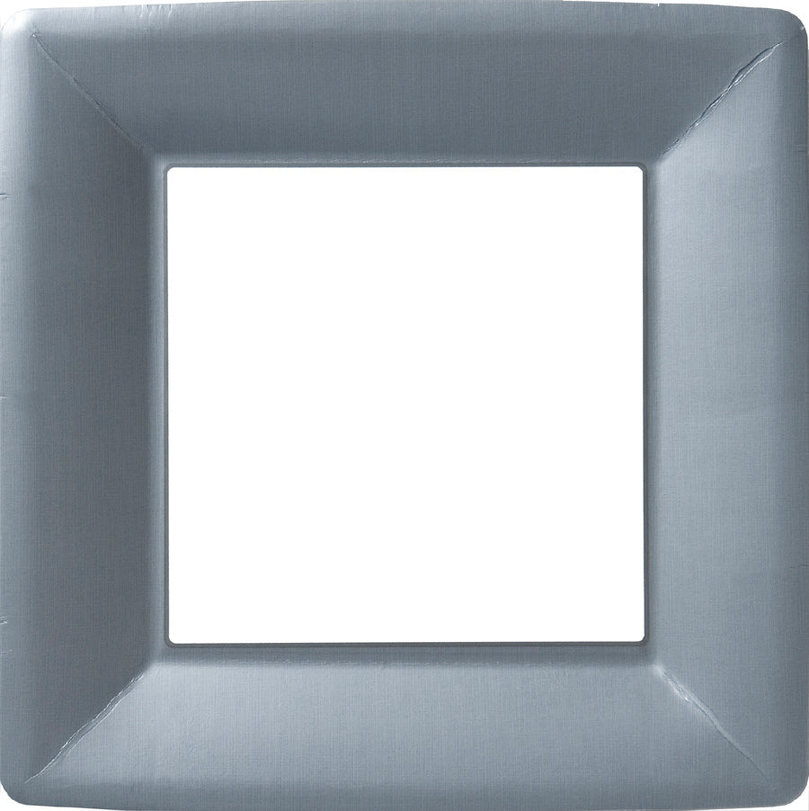 10 SQ PLT/CLASSIC LINEN silver