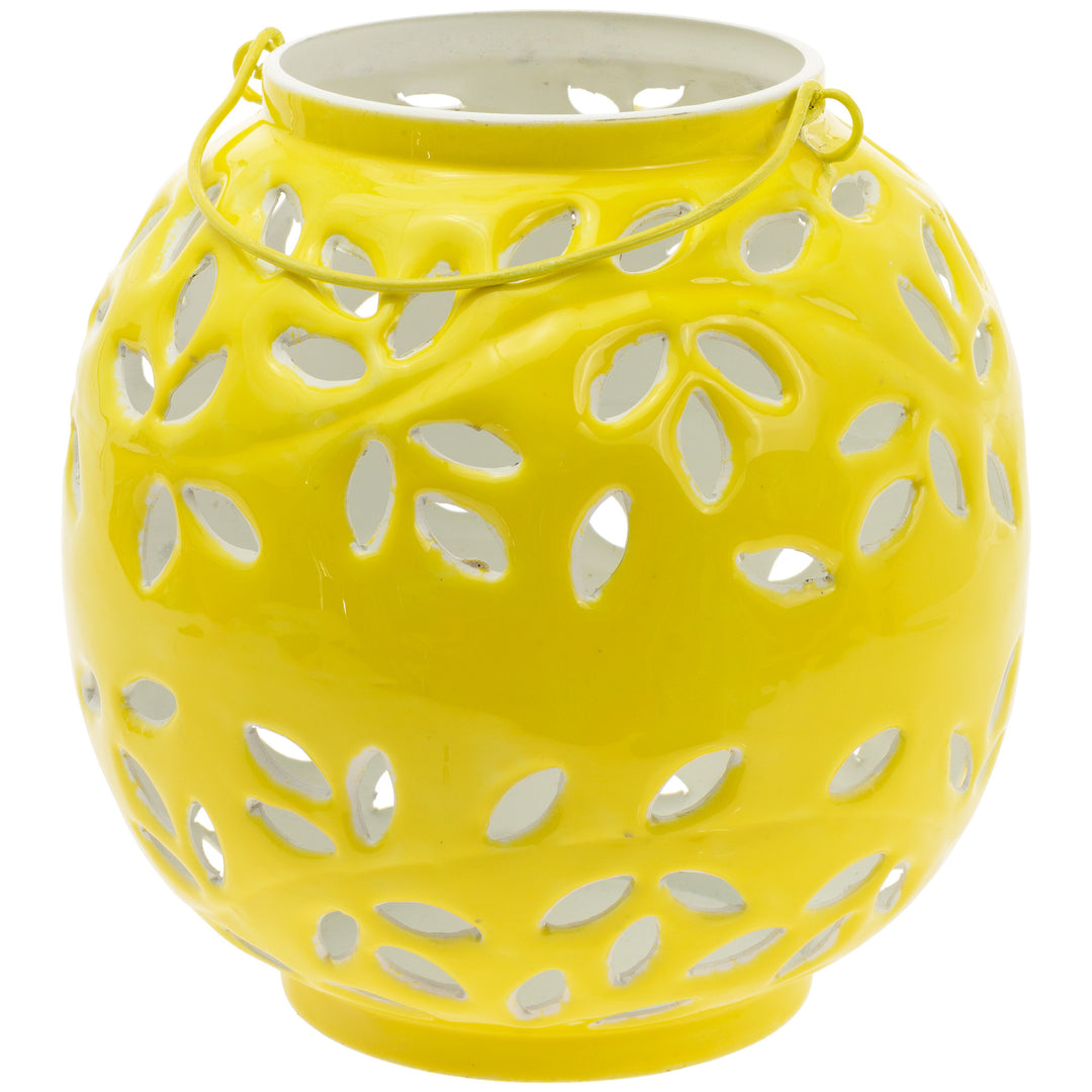 Yellow Metal Outdoor Lantern Large