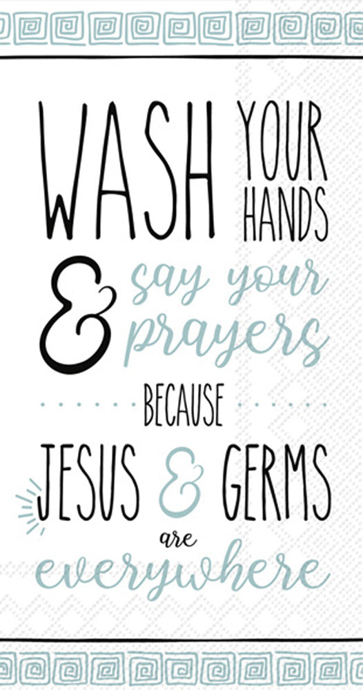 Jesus and Germs Guest Towel