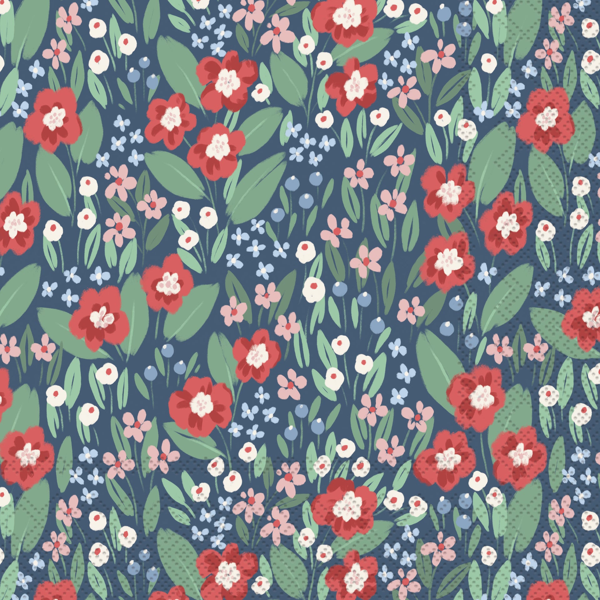 Joyful Arrangements blue Lunch Napkin