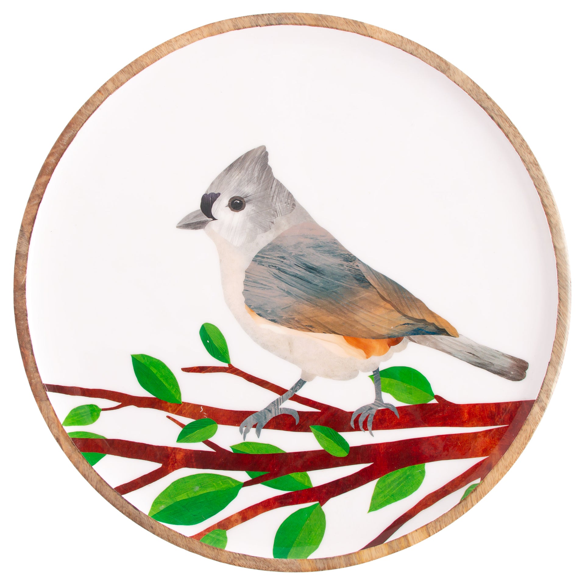 Gray Titmouse 14" Round Platter