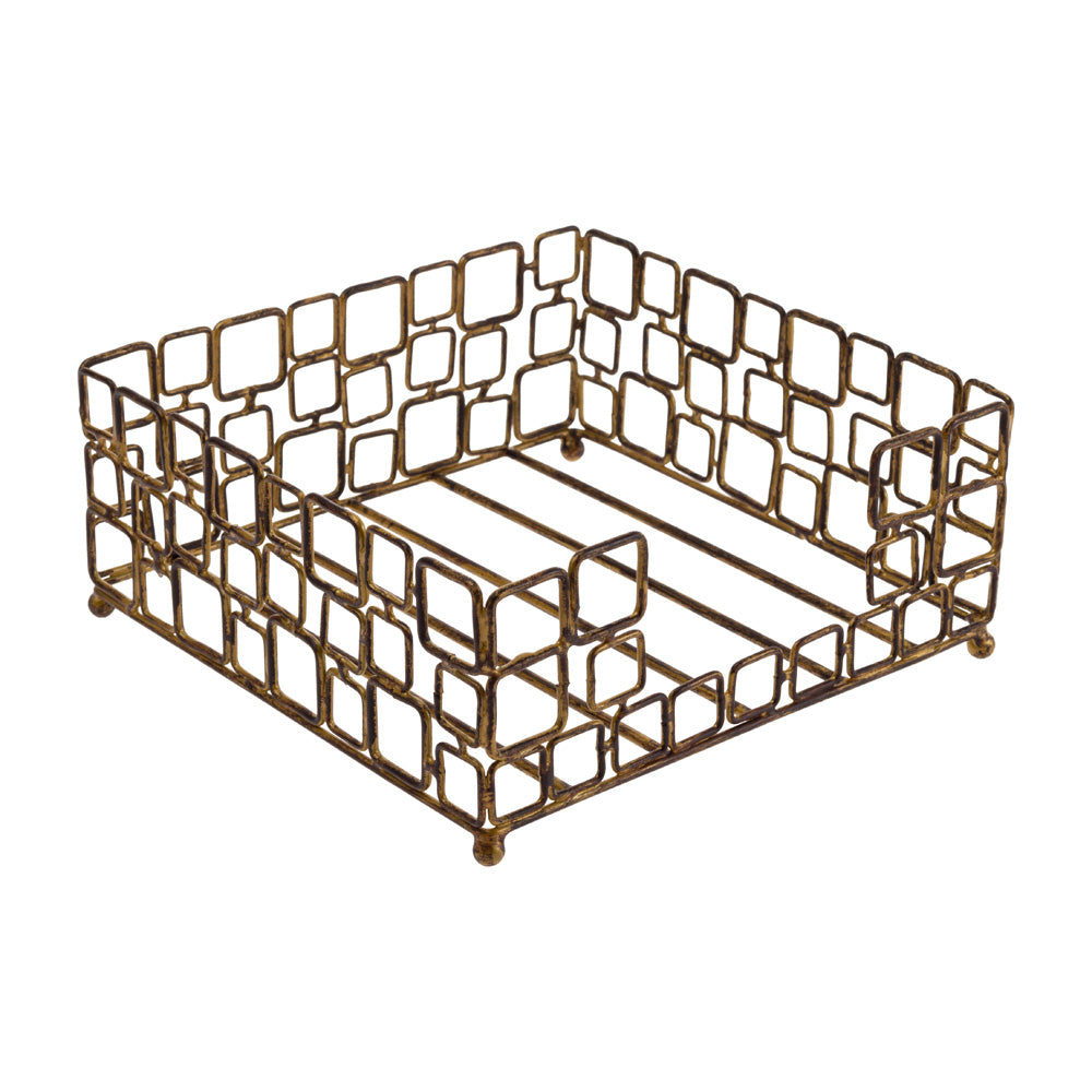 Square Links Lunch Caddy Aged Gold
