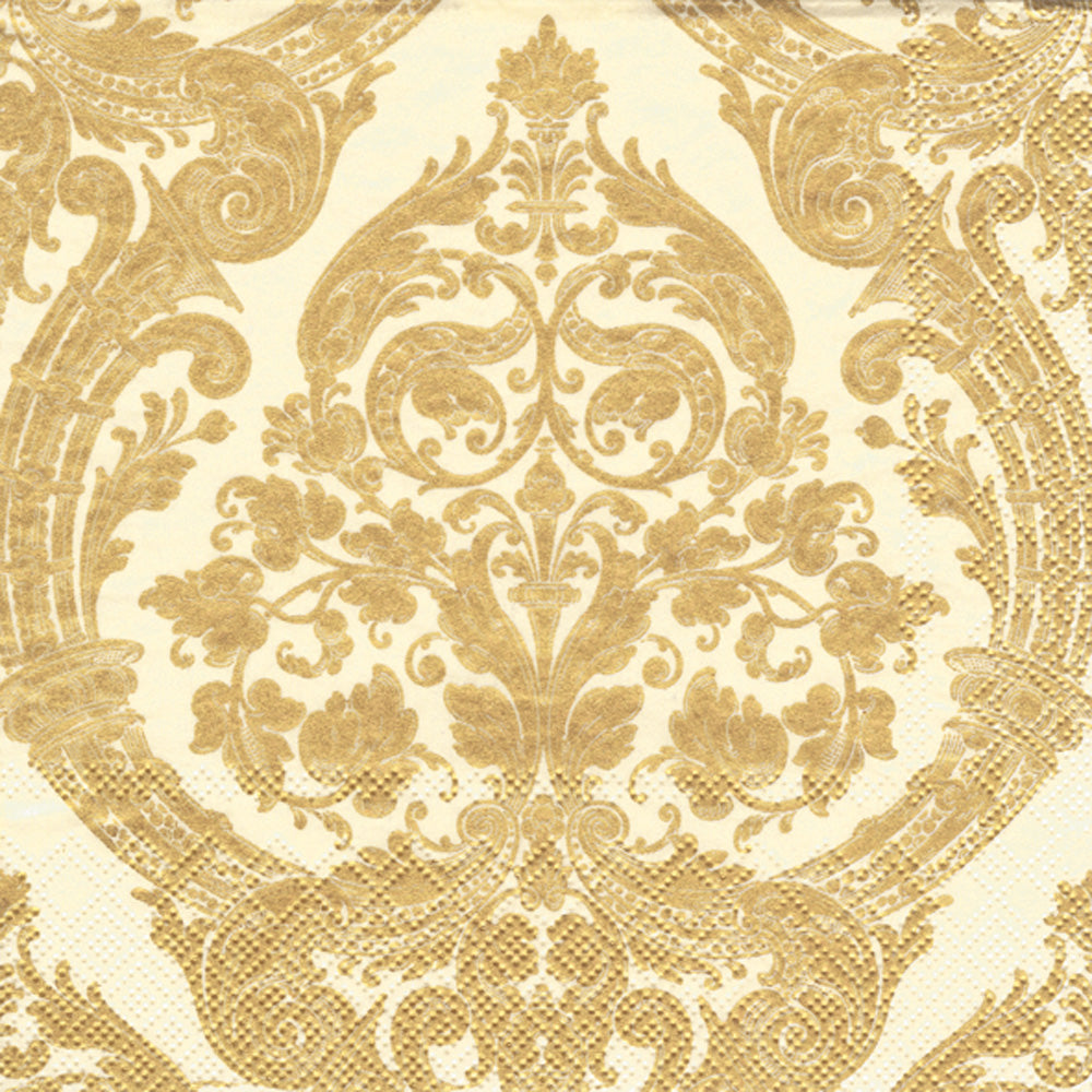 Grandeur Lunch Napkin Cream Gold
